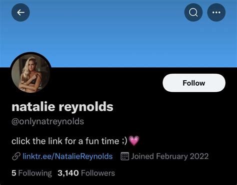 natalie reynolds leak|Natalie Reynolds OnlyFans, Instagram & TikTok